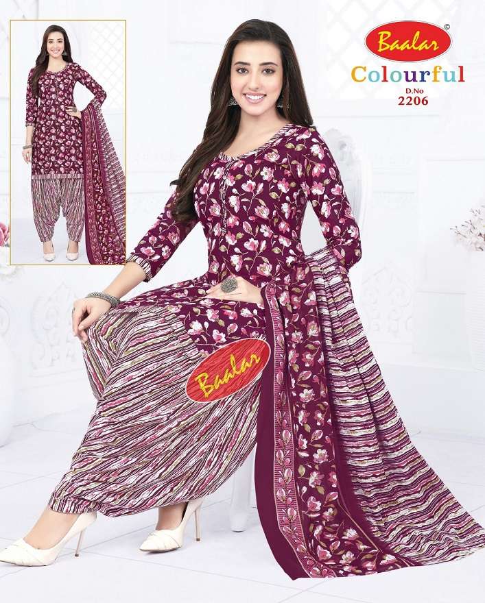 BAALAR COLOURFULL VOL 22 SIMPLE LOOK COTTON FABRICS DRESS MATERIAL